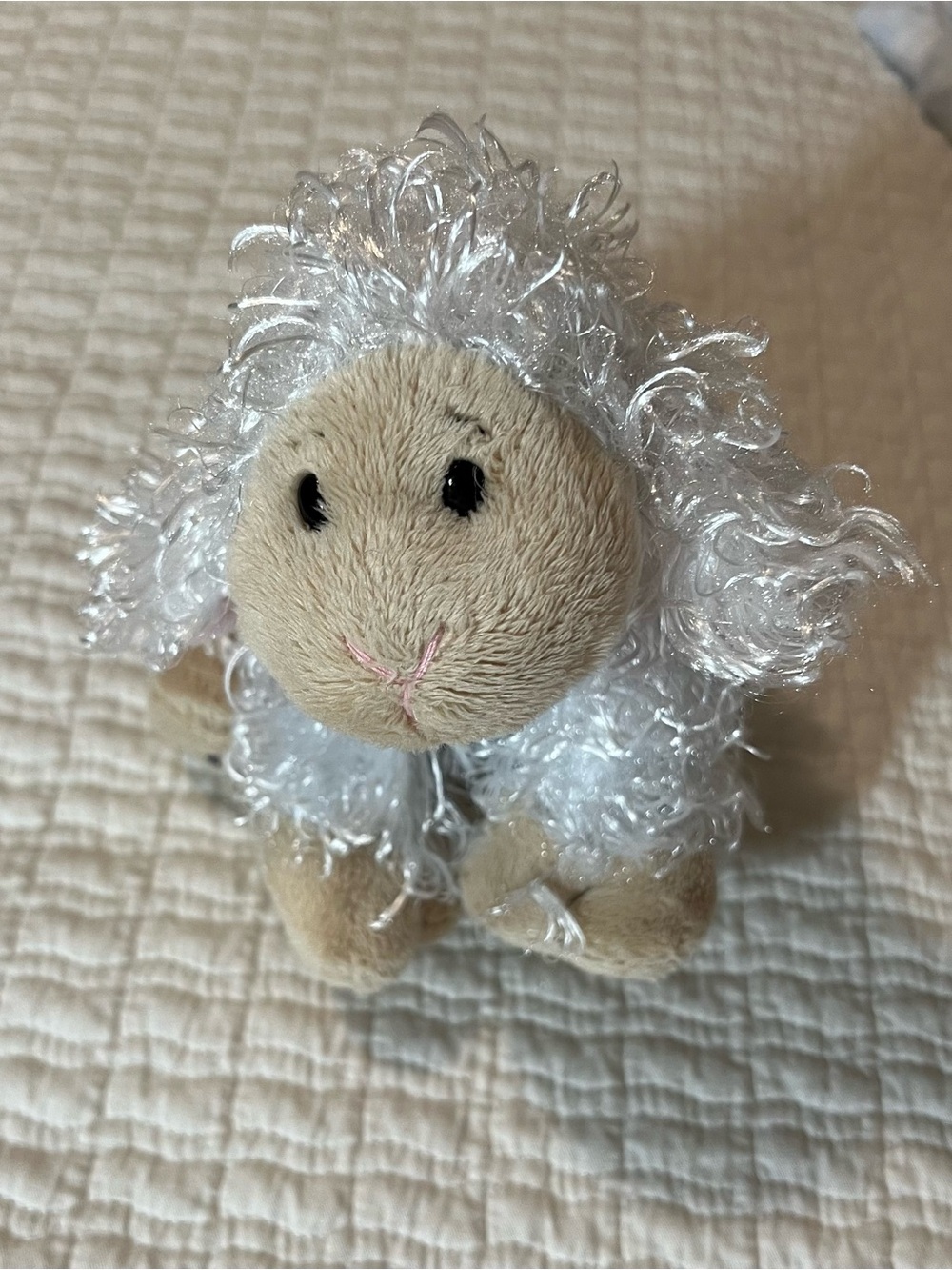 Soft Curly White and Cream Lamb Plush - Webkinz